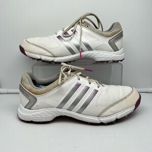 Adidas Shoes Womens Size 8.5 AdiPower Golf Spikes White Purple Ladies